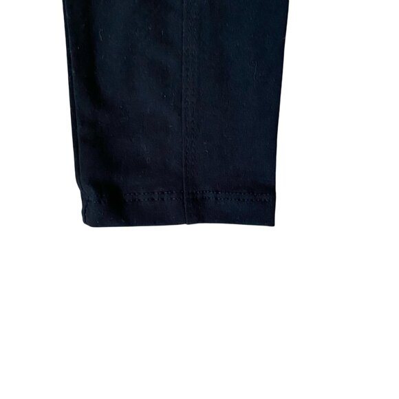 Style & Co Petite women's size PS ebony black full length leggings with patches - Picture 4 of 7